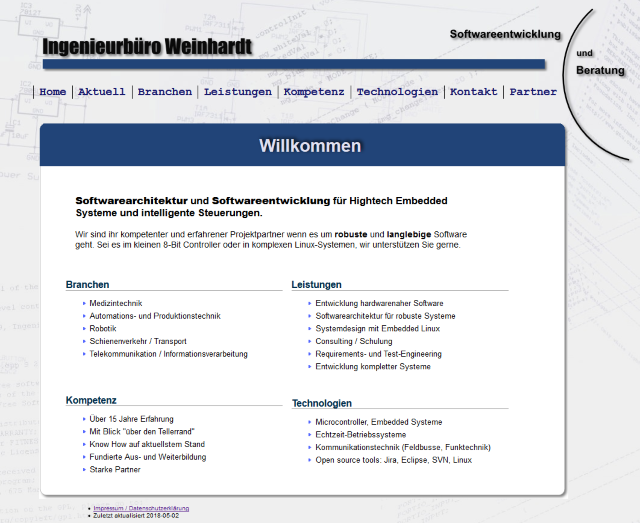 Alte Webseite